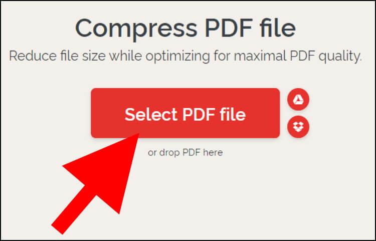 בחרו את קובץ ה- PDF שאתם רוצים לדחוס