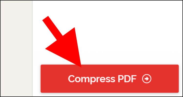 לחצו על Compress PDF כדי להתחיל את תהליך הדחיסה