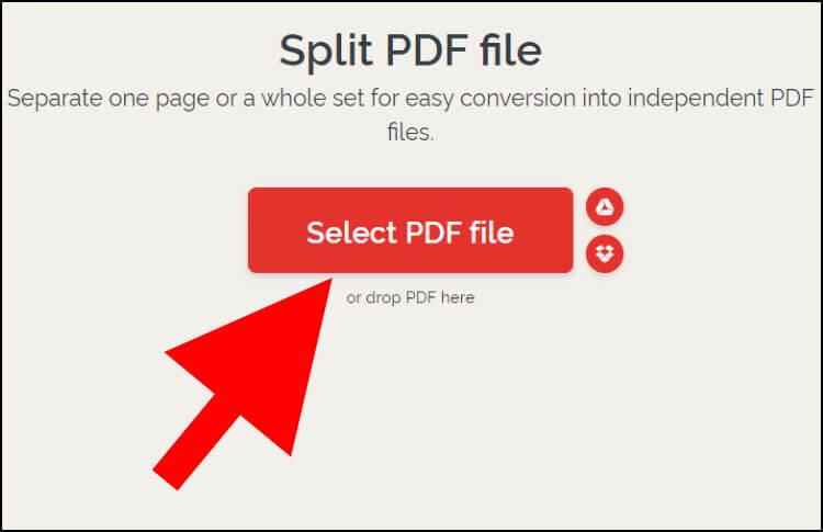 לחצו על Select PDF file