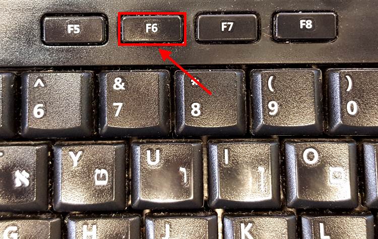כפתור F6 במקלדת המחשב