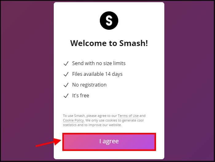 אישור תנאי השימוש של אתר Smash