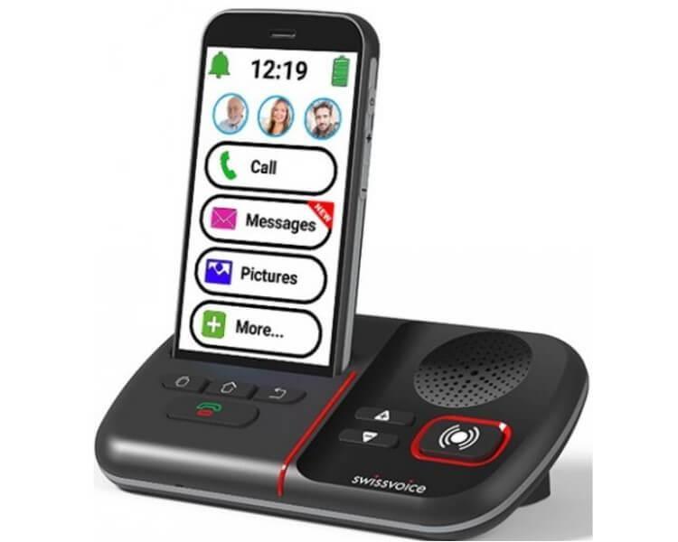 סמארטפון עם מסך מגע שמותאם למבוגרים Swissvoice C50s
