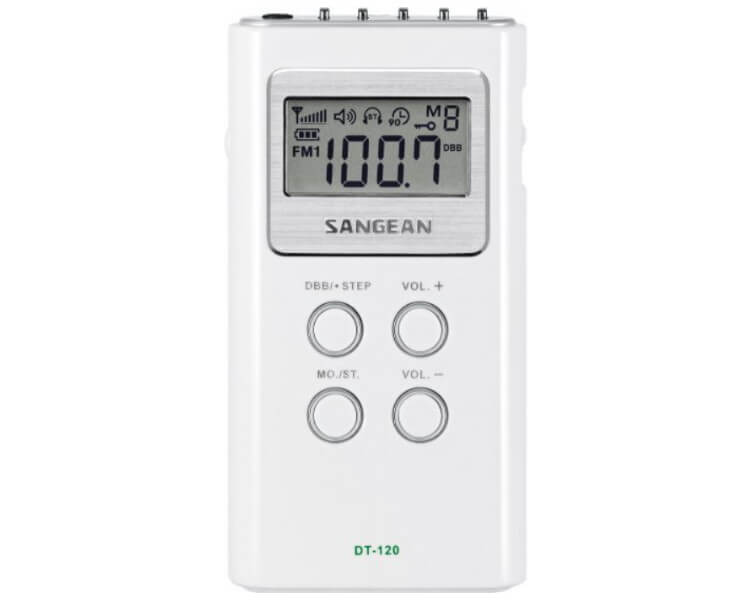 רדיו אנלוגי נייד מומלץ להליכות, טיולים ומצבי חירום SANGEAN Pocket 120 DT-120
